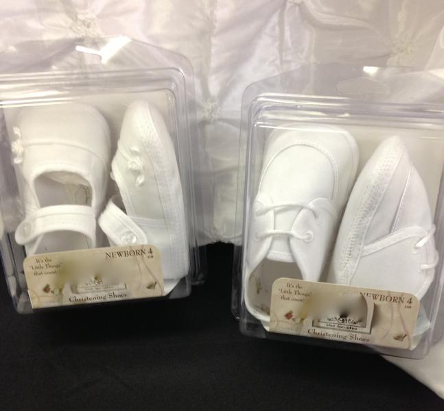 Sample Sale: Little Rosebud Maryjane's in cotton, newborn size 4 - $14.95  Lace girls dress socks - $4.95
