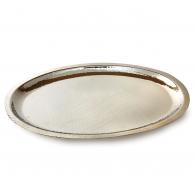 Oval Hammered Silver Plate Wedding Tray