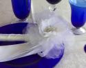 Can be done in white or ivory. This candle is perfect for the Bride and Groom.  24 inches long with white or ivory satin ribbon.  Easy to manage during the church service. 

$95 for the set plus shipping.  $24.95
