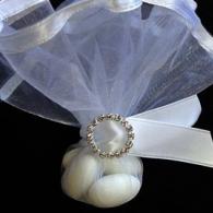 Wedding Favor - White Satin Bling