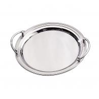 Round with handles Stainless Steel Altar Tray