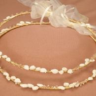 Gold Flower buds and crystals 